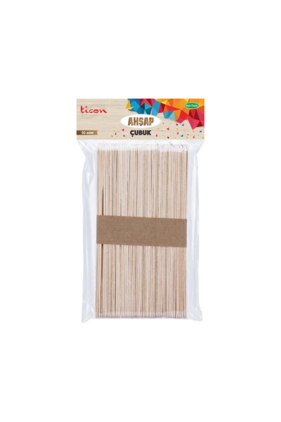 Dağtaş Kırtasiye Ticon Ahşap Çubuk 150x10x1,6 50'li Naturel - 6
