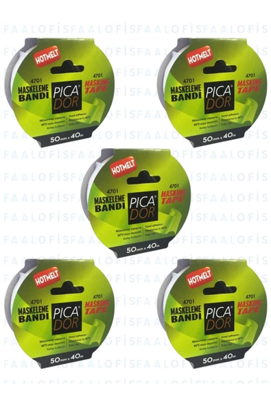 Picador 5 Adet 50x40 Kaliteli Maskeleme Bandı - 7