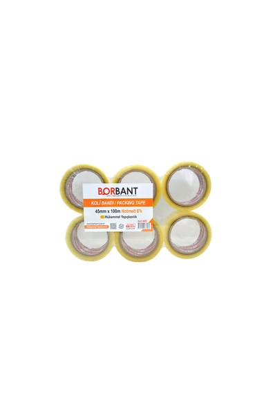 BOR BANT 45x100 Koli Bandı 6'lı Paket - 4
