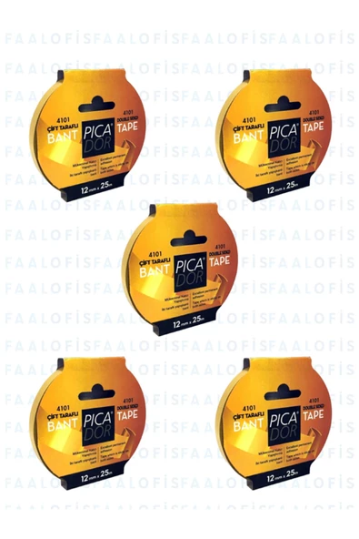 Picador 12x25 5 Adet Kaliteli Çift Taraflı Bant - 5