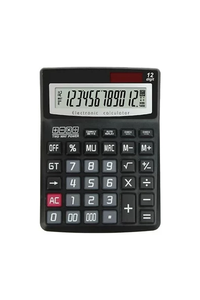 Dağtaş Kırtasiye Ticon CC-6012 Hesap Makinesi 14 Haneli Check&Correct