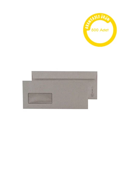 Dağtaş Kırtasiye Asil Doğan Diplomat Zarf  Pencereli 10.5X24 İ. Kraft 90 gr Silikonlu 500 Adet - 4