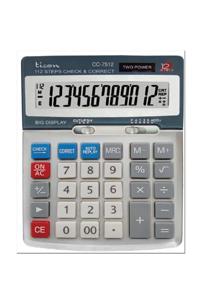 Dağtaş Kırtasiye Ticon CC-7512 Hesap Makinesi 12 Haneli - 2