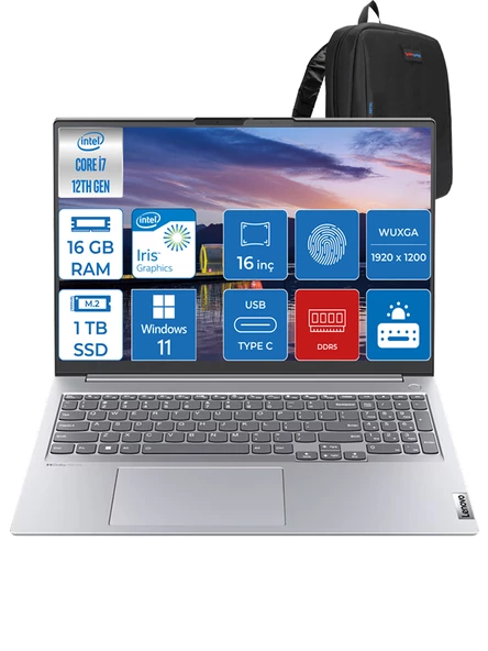 Lenovo Thinkbook 16 Intel Core I7-1255U 16GB 1tb SSD 16" Wuxga IPS 300NITS Windows 11 Pro TH21CY006LTRP02 + Zettaçanta