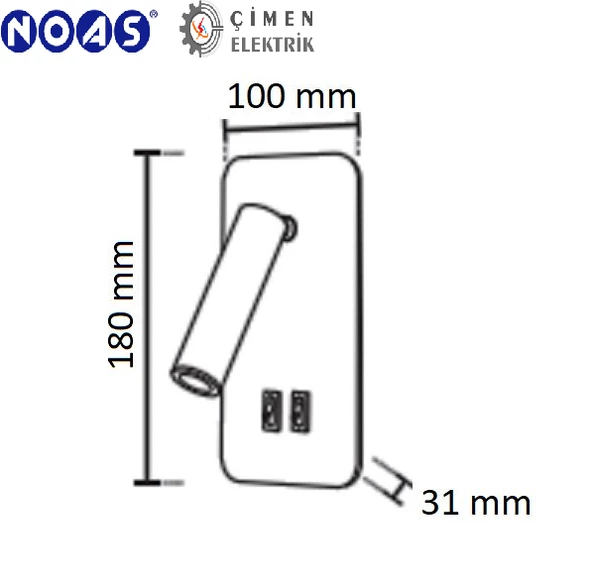 Noas YL85 1732 Beyaz Kasa Ronda Led Dekoratif Aplik 3+7W 3200K Gün Işığı - 3