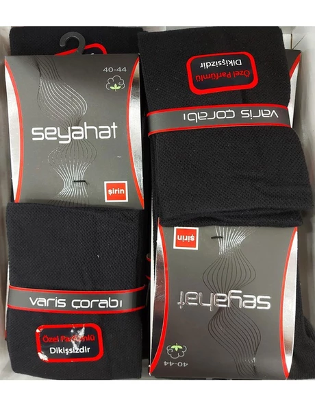 Şirin Erkek Diz Altı Şeker Dinlendirici Çorap 8130 - 6 Adet  Siyah 40-44 - Resim 2