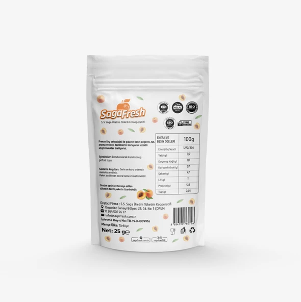 Dondurularak Kurutulmuş Şeftali Tozu (25g) - 2