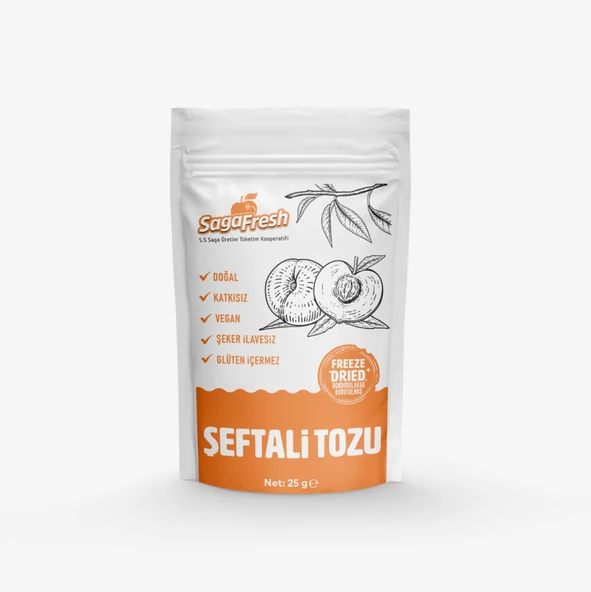 Dondurularak Kurutulmuş Şeftali Tozu (25g)