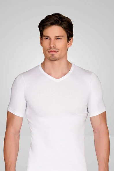 Berrak Erkek Beyaz V Yaka Fanila Atlet 3'Lü Paket - 1007  Beyaz XL ürün görseli