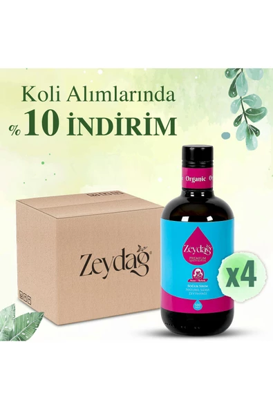 ZEYDAĞ Anne Bebek Serisi 500 ml Soğuk Sıkım Naturel Sızma Zeytinyağı 4’lü Koli