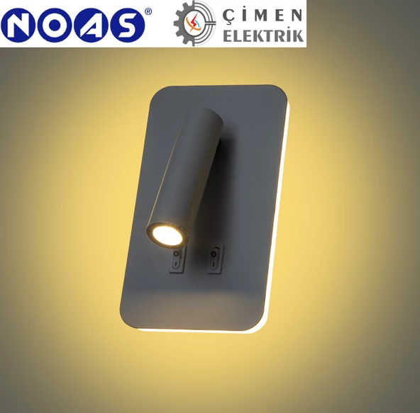 Noas YL85 0732 Siyah Kasa Ronda Led Dekoratif Aplik 3+7W 3200K Gün Işığı - 3