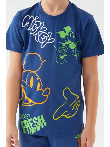 DISNEY MICKEY MOUSE ERKEK ÇOCUK BERMUDA TAKIM D4789-3 - 2