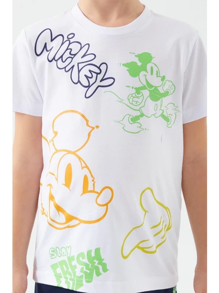 DISNEY MICKEY MOUSE ERKEK ÇOCUK BERMUDA TAKIM D4789-3 - 5