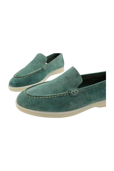 Hakiki Deri Süet Kadın Ayakkabı - 8