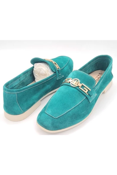 Gerçek Deri Toka Detaylı Kadın Mavi Günlük Ayakkabı ürün görseli 1