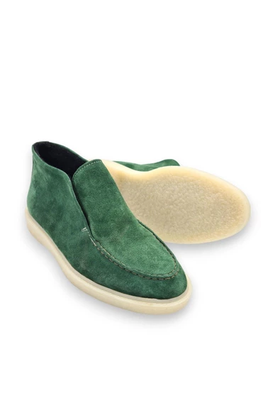 Gerçek Deri Yeşil Günlük Kadın Bot