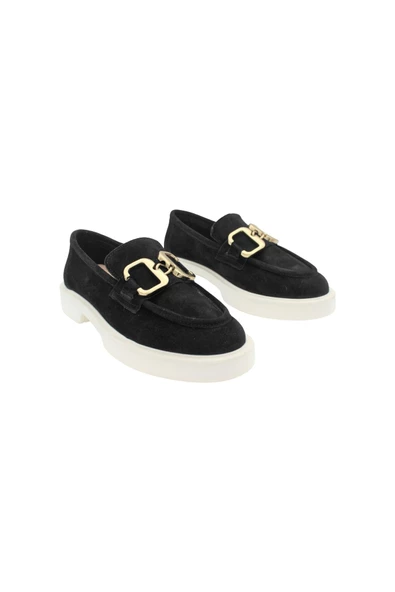 Gerçek Deri Siyah Süet Lüks Toka Detaylı Çok Rahat Hafif Günlük Kadın Ayakkabı - 2