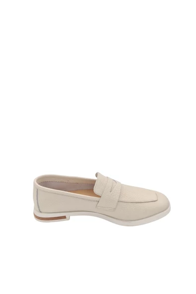 Hakiki Deri Saraçlı Fiyonk Günlük Kadın Ayakkabı Babet Loafer Makosen - 4