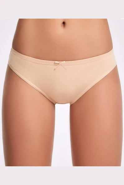 İlke Kadın Ribana Fiyonklu Bikini - 12 Adet  Ten XL