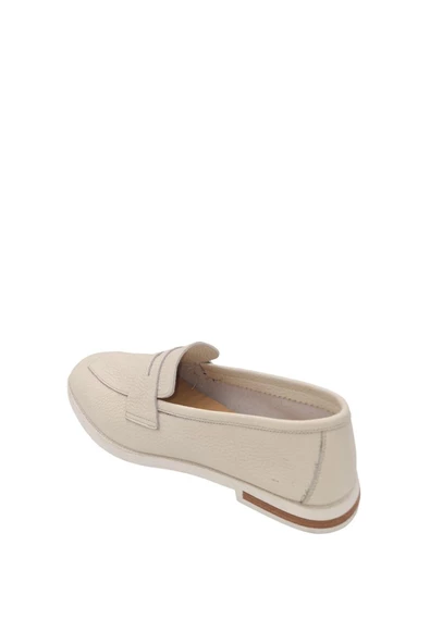 Hakiki Deri Saraçlı Fiyonk Günlük Kadın Ayakkabı Babet Loafer Makosen - 6