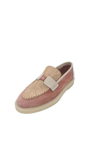 Hakiki Deri Keten Detaylı Kadın Ayakkabı Loafer Babet Makosen - 6