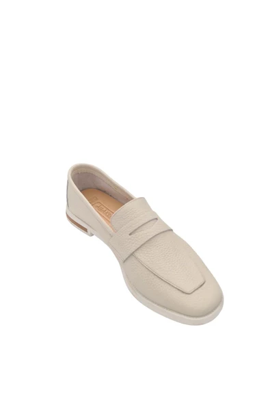 Hakiki Deri Saraçlı Fiyonk Günlük Kadın Ayakkabı Babet Loafer Makosen - 3