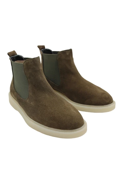 Gerçek Deri Haki Süet Günlük Rahat Kadın Bot - 2