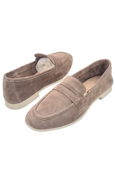 Kadın Günlük Bej Ayakkabı Babet Loafer Makosen - 7