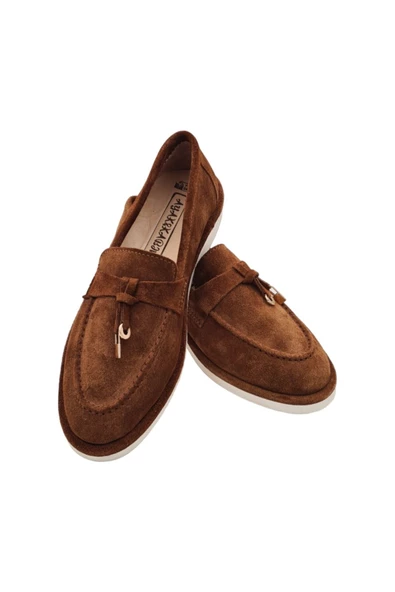 Hakiki Deri Taba Süet Kadın Ayakkabı - 6