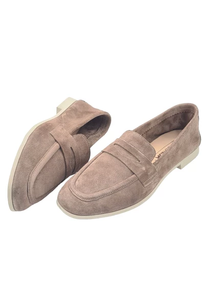 Kadın Günlük Bej Ayakkabı Babet Loafer Makosen - 4