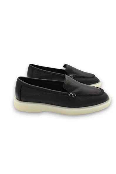 Hakiki Deri Siyah Kadın Kışlık Ayakkabı ürün görseli 1