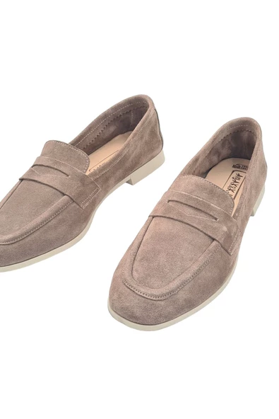 Kadın Günlük Bej Ayakkabı Babet Loafer Makosen - 5