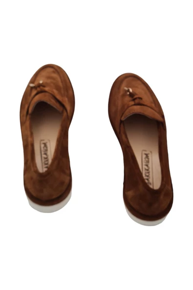 Hakiki Deri Taba Süet Kadın Ayakkabı - 7