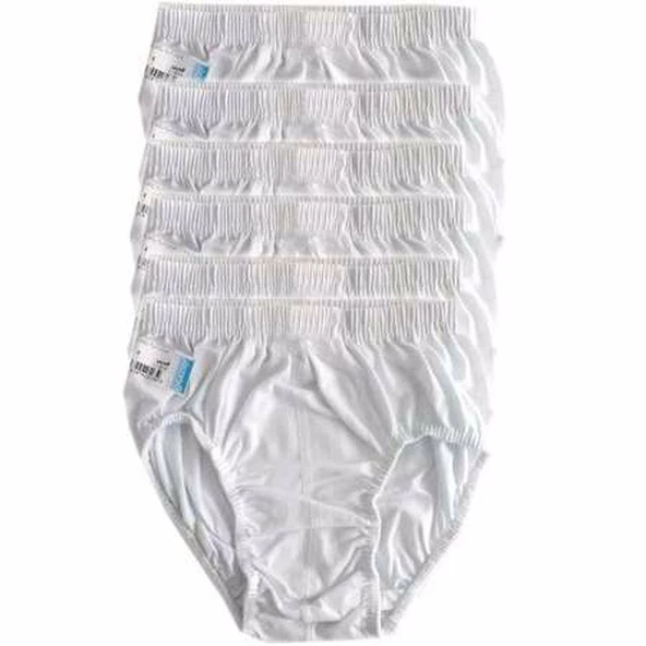 Berrak Erkek Çocuk Slip Külot - 6 Adet  Beyaz 8 (11-12 Yaş) - Resim 2