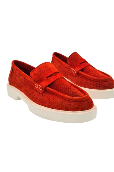 Gerçek Deri Kadın Turuncu Günlük Yazlık Ayakkabı - 4