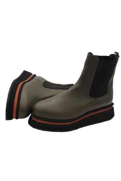 Gerçek Deri Haki Günlük Çok Hafif Kadın Chelsea Bot ürün görseli 1