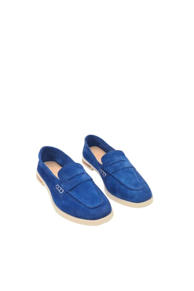 Hakiki Deri Saraçlı Fiyonk Günlük Kadın Ayakkabı Babet Loafer Makosen ürün görseli 1