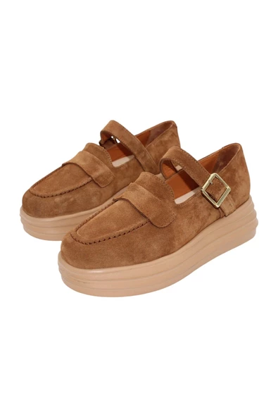 Hakiki Deri Taba Kadın Ayakkabı - Resim 3