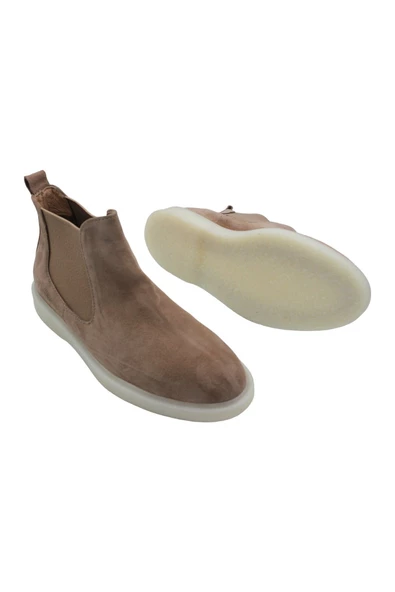 Gerçek Deri Bej Süet Günlük Kadın Bot - 3