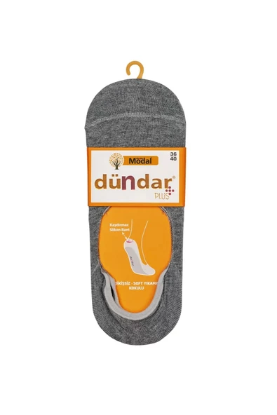 Dündar Kadın Modal Babet Çorap 6913 - 12 Adet  Gri 36-40