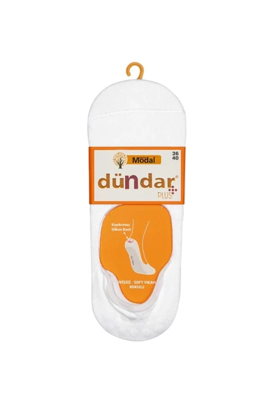 Dündar Kadın Modal Babet Çorap 6913 - 12 Adet  Beyaz 36-40
