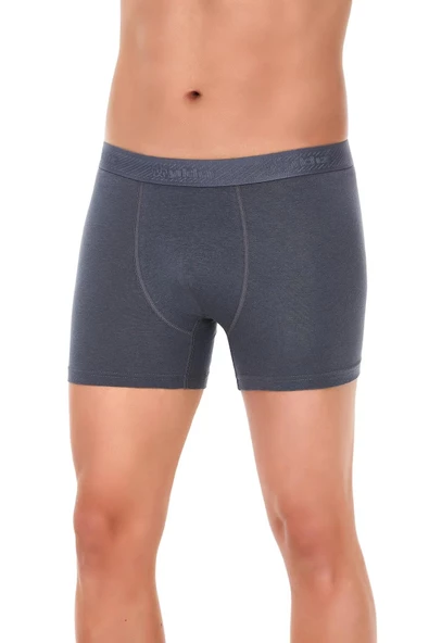 Yıldız Erkek Modal Likralı Boxer 37/42 - 6 Adet  Füme 3XL