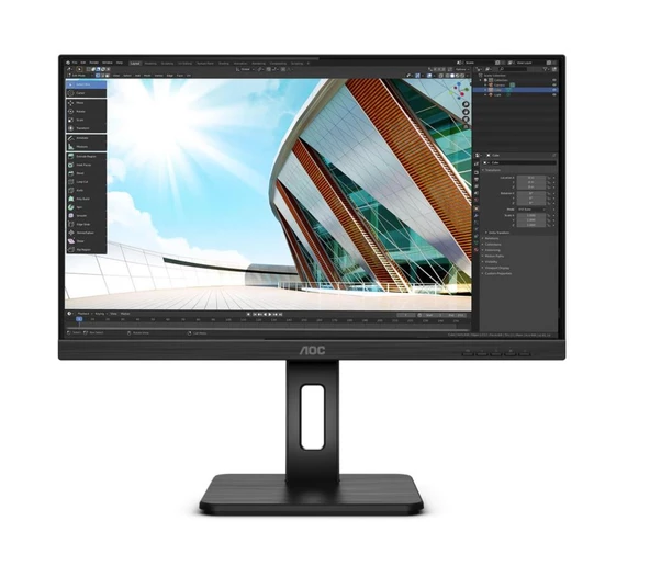 Aoc 27 27P2Q 4ms FHD 75Hz Dp Hdmi Dvi USB 3.2 Pivot IPS Hoparlör AdaptiveSy Vesa