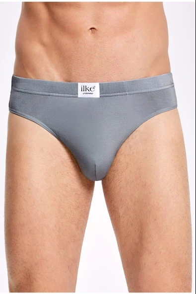 İlke Erkek Bambu Slip Külot 1607 - 3 Adet  XL Füme