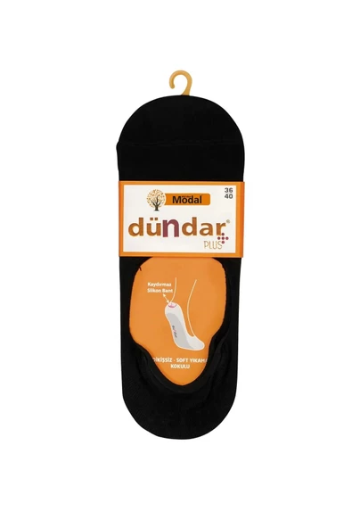 Dündar Kadın Modal Babet Çorap 6913 - 12 Adet  Siyah 36-40 - Resim 2