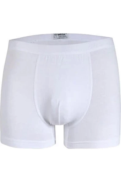 Yıldız Erkek Modal Likralı Boxer 37/42 - 6 Adet  Beyaz 4XL