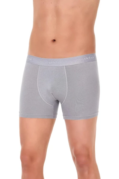 Yıldız Erkek Modal Likralı Boxer 37/42 - 6 Adet  Gri 5XL