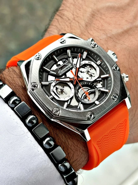 Slazenger SL.9.2379.2.07 Silikon Kordon Erkek Kol Saati - Resim 4