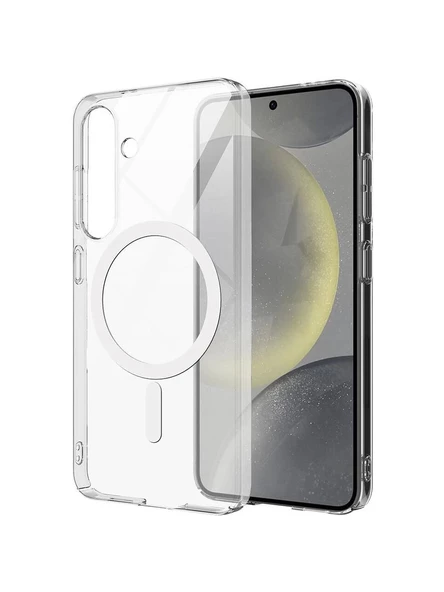Samsung Galaxy S23 FE Kılıf Crystal Sert MagSafe Özellikli Şeffaf - Resim 3