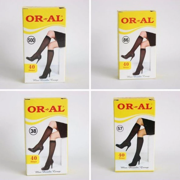 6 Adet OR-AL 40 Den Mus Dizaltı Çorap  Standart Bronz